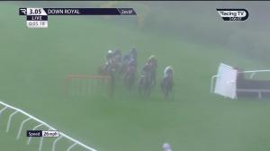 Video preview image for Down Royal 15:05 - Fibrus Says 'No' To Price Hikes Novice Handicap Hurdle