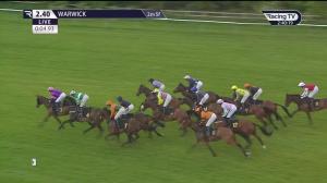 Video preview image for Warwick 14:40 - eventmasters.co.uk Mares' Handicap Hurdle (5)